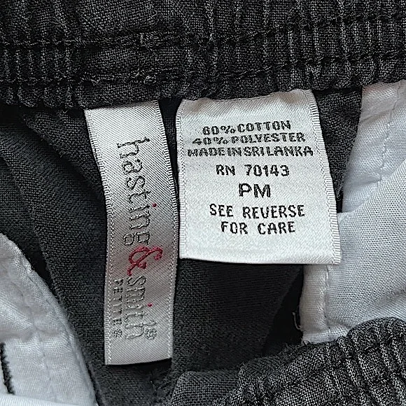 VTG 90s Black Wide Legged Versatile Pants with Embroidered Seams: Size MP - Picture 5 of 5